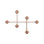 Wallity Dama-C Gancho de Pared de Metal Cobrizo
